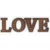 Rustic Love Sign with Bulbs